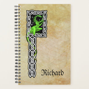 Dragon Vert Avec Bordure Celtique Personnalisé