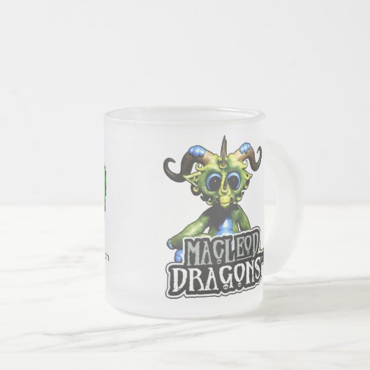 Dragon vert de DM 10 onces. Tasse givrée (Devant droit)