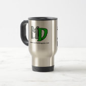 Dragon vert de DM 15 onces. Tasse de voyage (Devant gauche)
