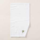 Dragon vert en blanc (Serviette à main)