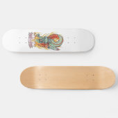 Dragon vert sur un Lotus Skateboard flamboyant (Horz)