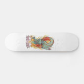 Dragon vert sur un Lotus Skateboard flamboyant (Horz)