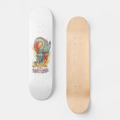 Dragon vert sur un Lotus Skateboard flamboyant (Recto)