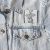 Dragon Vierkante Button 5,1 Cm (In situ)