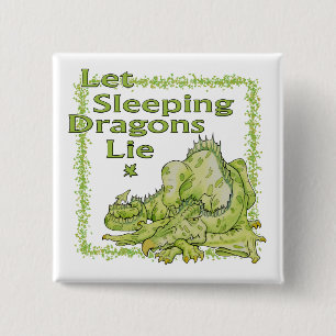 Dragon Vierkante Button 5,1 Cm