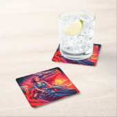 Dragon Vierkante Kartonnen Onderzetter (Insitu)