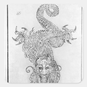 Dragon Vierkante Sticker