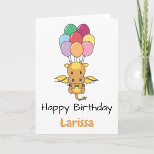 Dragon vliegt op met kleurrijke ballonnen Kaart