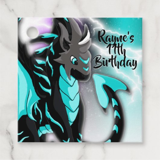 Dragon voor novastorm bedankjes labels (Voorkant)