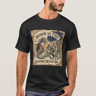 Dragon vs Chevalier Tattoo Fantastique T-shirt