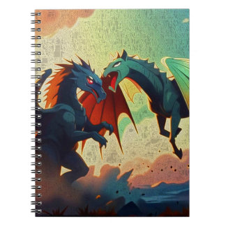 Dragon vs Pegasus - Fantasy Art Notitieboek