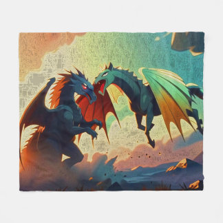 Dragon vs Pegasus  Fleece Deken