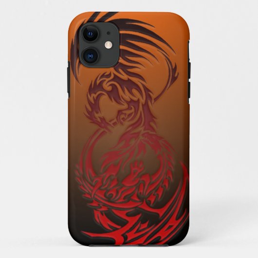 dragon VS phoenix iphone case (Achterkant)