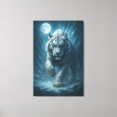 Dragon vs White Tiger – Mystical Fantasy Wall Art Canvas Afdruk (Voorkant)