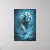 Dragon vs White Tiger – Mystical Fantasy Wall Art  Canvas Afdruk (Voorkant)