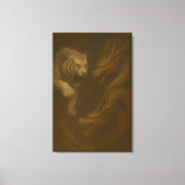 Dragon vs White Tiger – Mystical Fantasy Wall Art Canvas Afdruk (Voorkant)