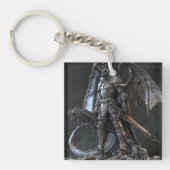 Dragon Warrior aangepaste naam en datum Sleutelhanger (voorkant)