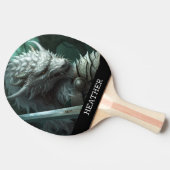 Dragon Warrior Fantasie Monogram Tafeltennisbatje (Zijkant)