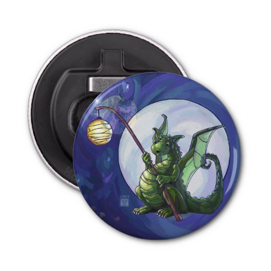 Dragon Watch Art Button Flesopener (Voorkant)