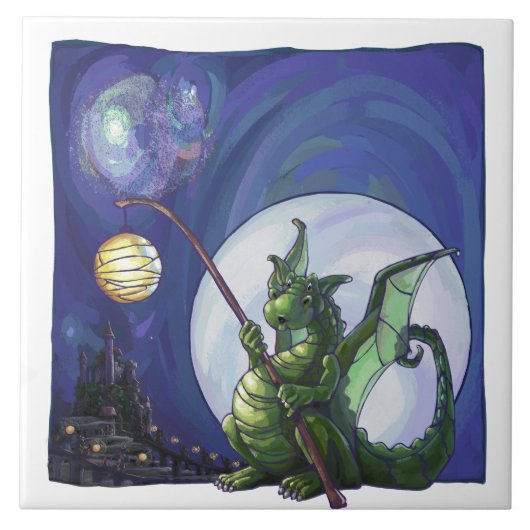 Dragon Watch Art Tegeltje (Voorkant)