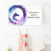 Dragon Whimsy Wonderland Bannière d'anniversaire (En situation)