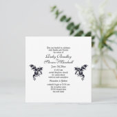 Dragon White Imaginaire Mariage thème Invitation (Debout devant)