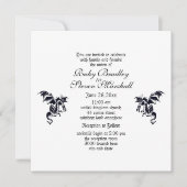 Dragon White Imaginaire Mariage thème Invitation (Devant)