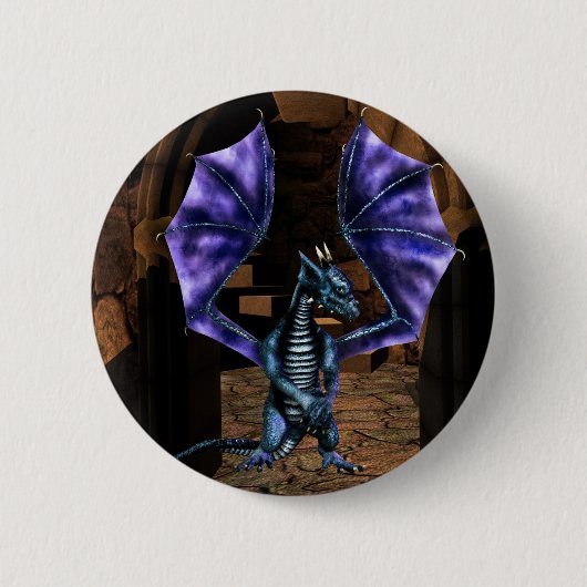 Dragon Wings Ronde Button 5,7 Cm (Voorkant)