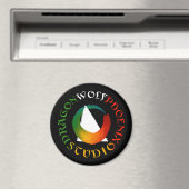 Dragon Wolf Phoenix Studio Magnet (In Situ (Lave-vaisselle))
