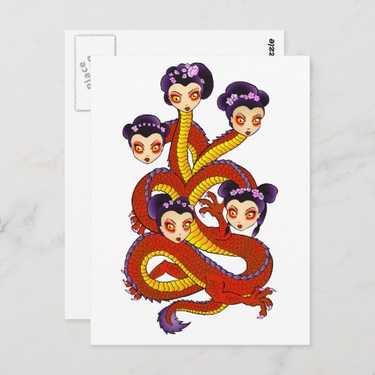 Dragon Women Briefkaart (Voorkant / Achterkant)