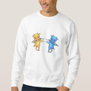 Dragon Yellow Blue Dragon Fairy Tale Fantasy Trui