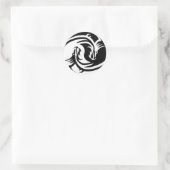 Dragon Yin en Yang Envelope Sealer Ronde Sticker (Tas)
