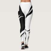 Dragon Yin en Yang in zwart-wit Leggings (Achterkant)