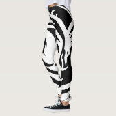 Dragon Yin en Yang in zwart-wit Leggings (Links)