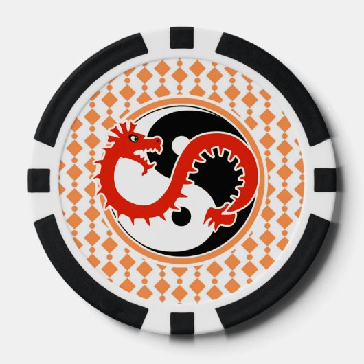 dragon yin yang pokerchips (Voorkant)