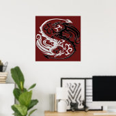 Dragon Yin Yang Print (Thuiskantoor)