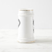 Dragon zwart-wit ontwerp bierpul (Center)