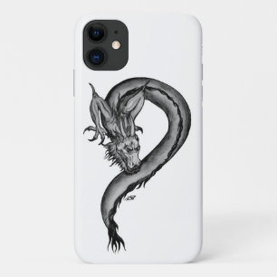 Dragon zwart-wit ontwerp iPhone 11 hoesje
