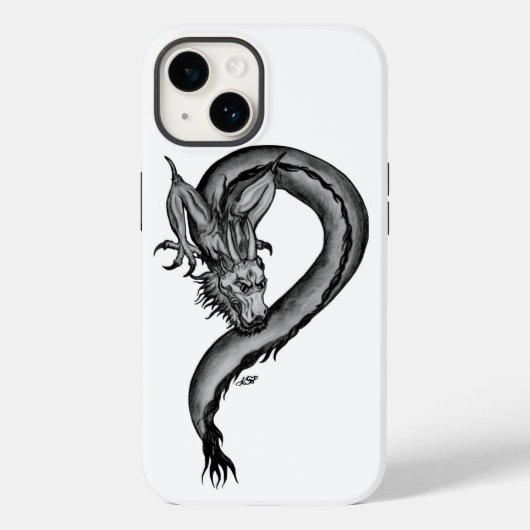 Dragon zwart-wit ontwerp Case-Mate iPhone case (Achterkant)
