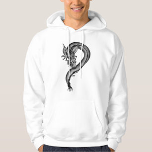 Dragon zwart-wit ontwerp hoodie