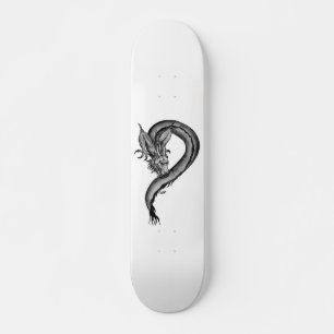 Dragon zwart-wit ontwerp skateboard