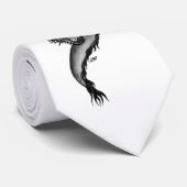 Dragon zwart-wit ontwerp stropdas (Opgerold)