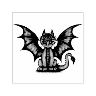Dragonbaby blauw  zelfinktende stempel