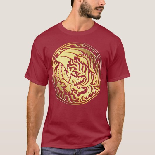 Dragoncircle - Goud T-shirt (Voorkant)