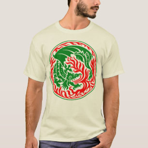 Dragoncircle - Groen met rood vuur T-shirt