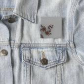 Dragonding - Fractal Vierkante Button 5,1 Cm (In situ)