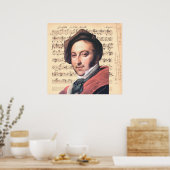 Dragonetti ~ Gioachino Rossini w/Sheet Music Back Poster (Keuken)
