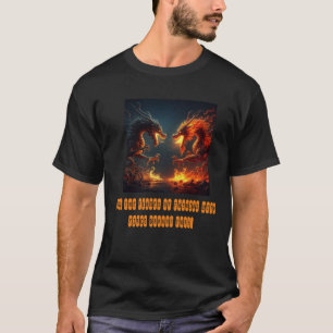 "Dragonfire Duel: The Clash of Fiery Tempers" T-shirt