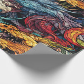 Dragonfire Kaleidoscoop inpakpapier (Hoek)