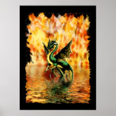 DRAGONFIRE the Dragon Art Poster (Devant)
